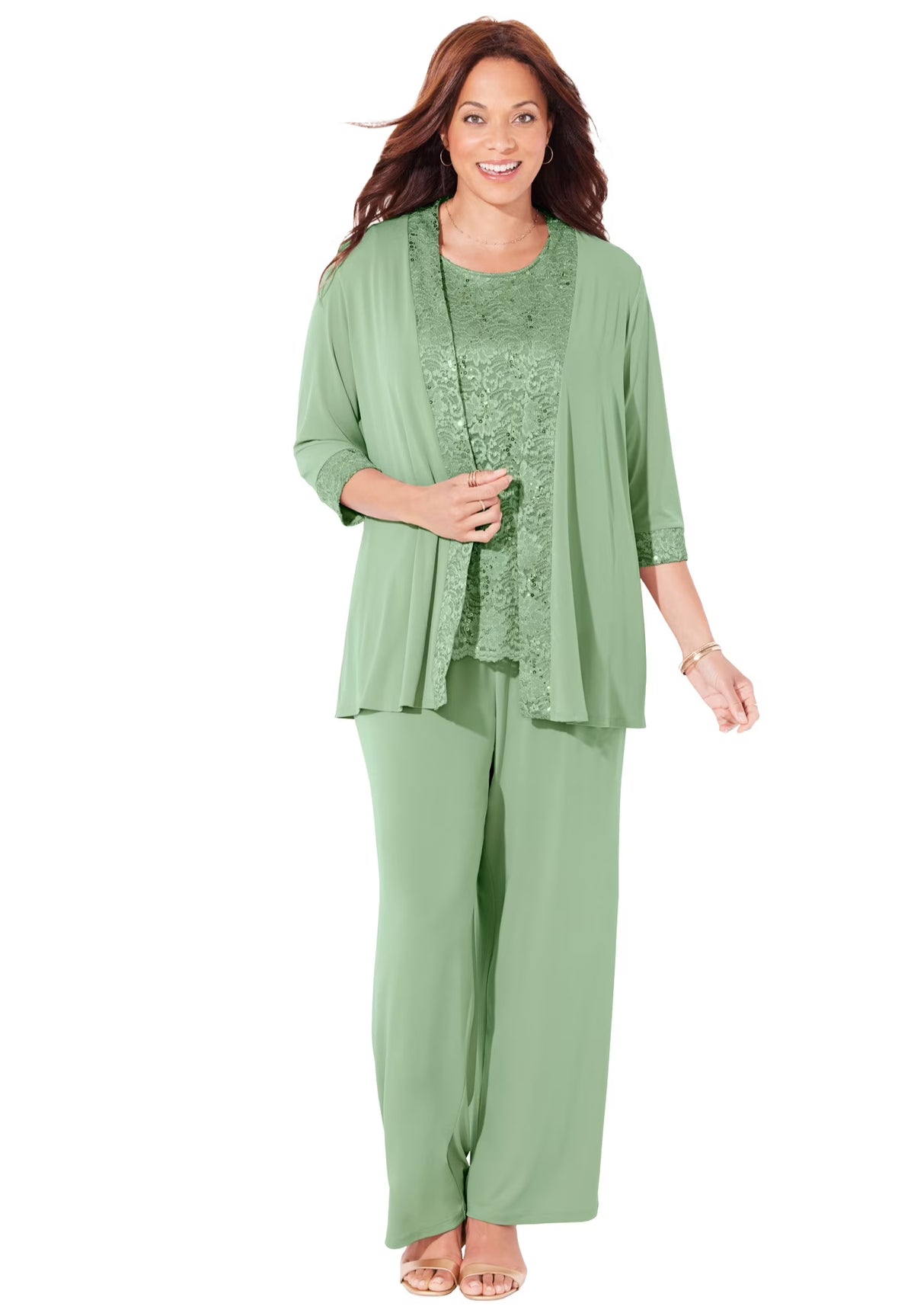 3-Piece Lace Pant Suit O629423