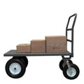 46 in. Platform Trucks with Pneumatic Casters Gray Y331