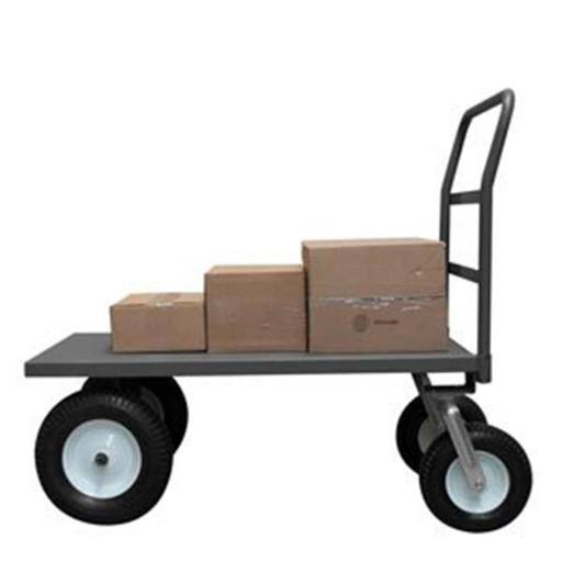 46 in. Platform Trucks with Pneumatic Casters Gray Y331