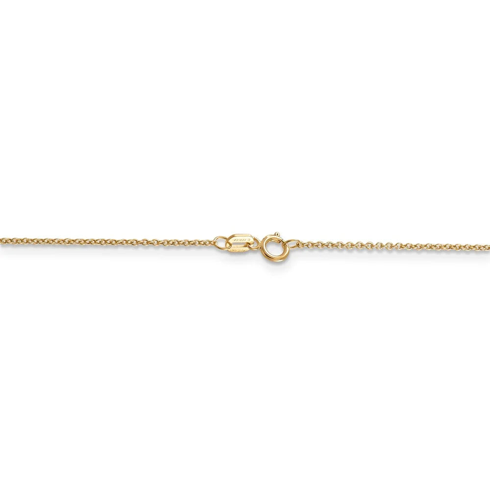 14k Yellow Gold Enamel Floral Heart Locket Necklace - 20 Inch M501
