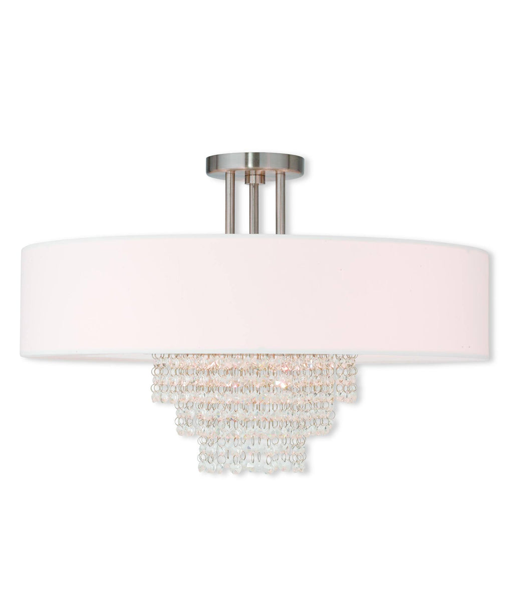 5-Light Ceiling Mount, Brushed Nickel S4241