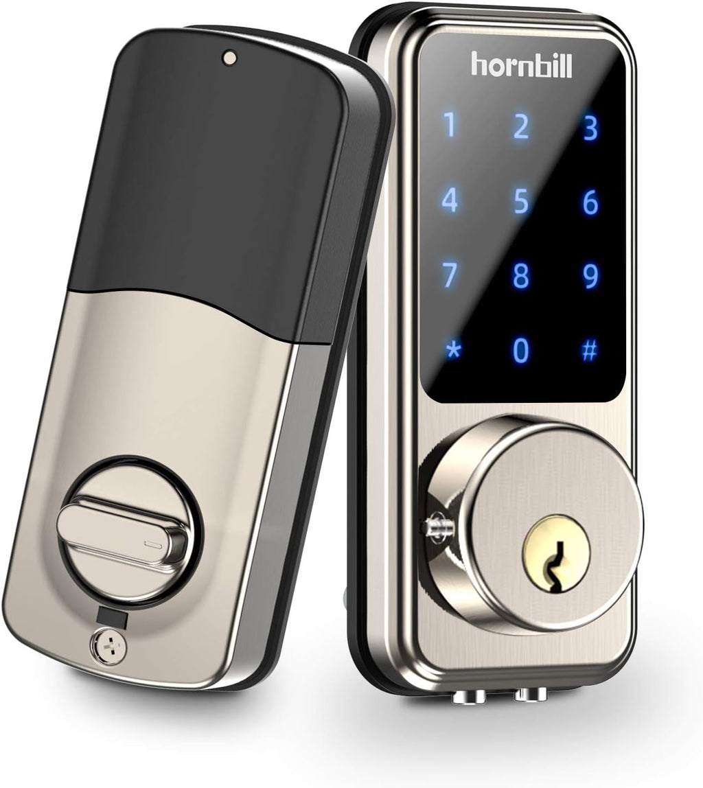 Fingerprint Smart Lock Door Lock, 5-in-1 Keyless Entry Keypad Door Lock with Reversible Handle P1282