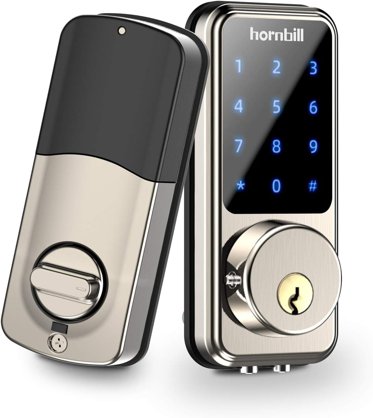 Fingerprint Smart Lock Door Lock, 5-in-1 Keyless Entry Keypad Door Lock with Reversible Handle P1282