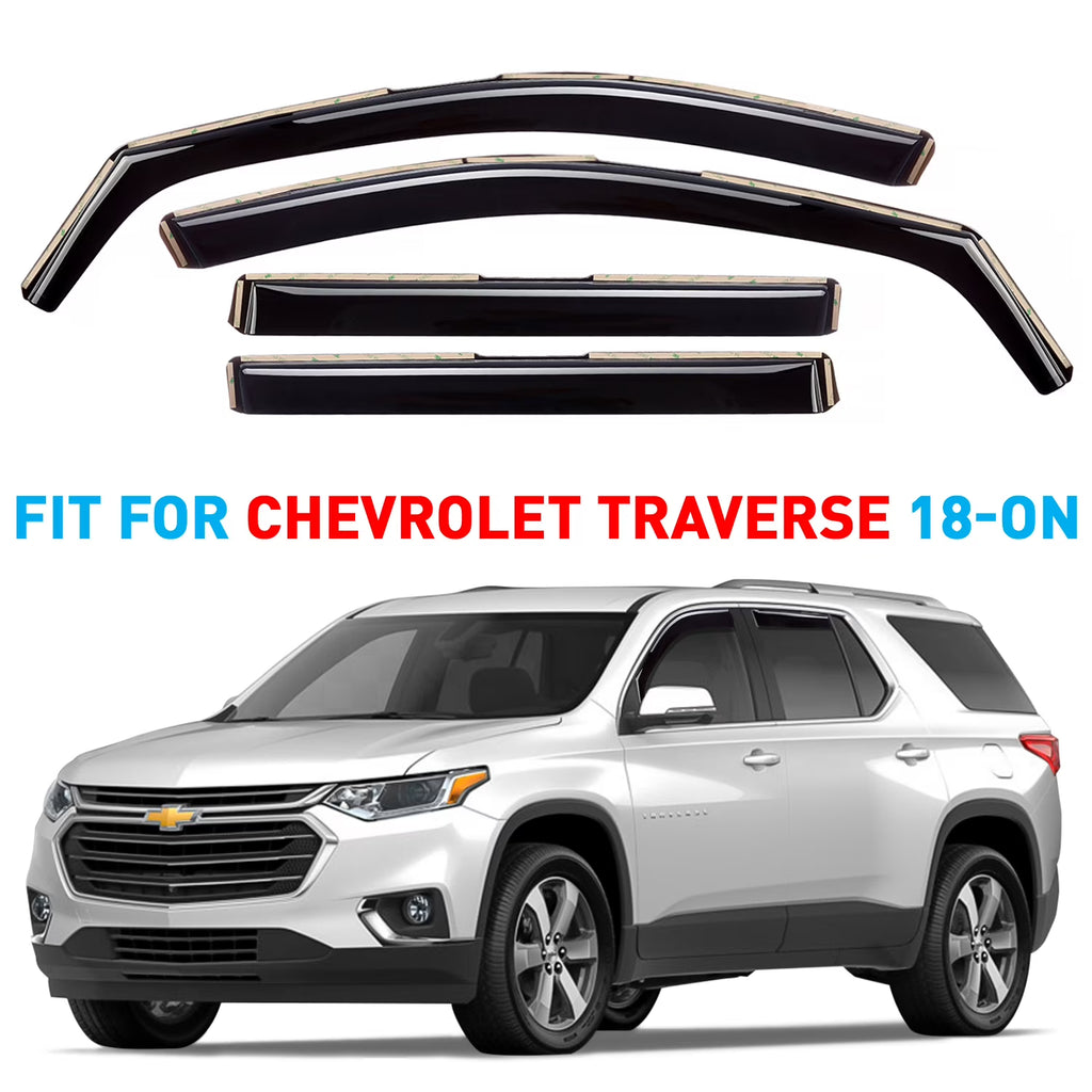 Smoke Tinted in-Channel Side Window Vent Visor Deflectors Rain Guards 4 pcs B41738