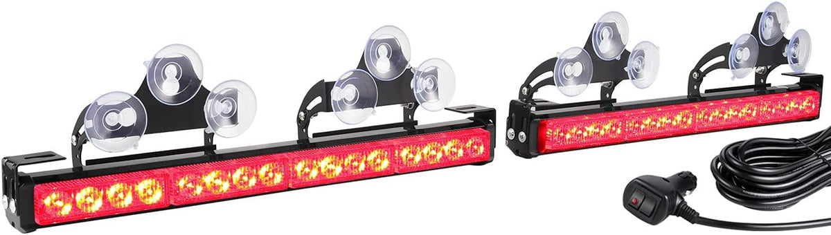 2 in 1 Amber White LED Traffic Advisor Strobe Light Bar H55118
