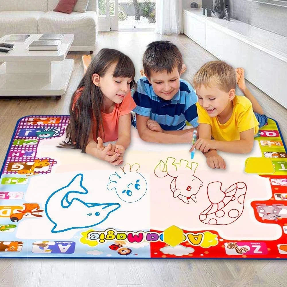 Water Doodle Mat, 30" X 30", 4 Pens, Drawing Molds Booklet Included M2443