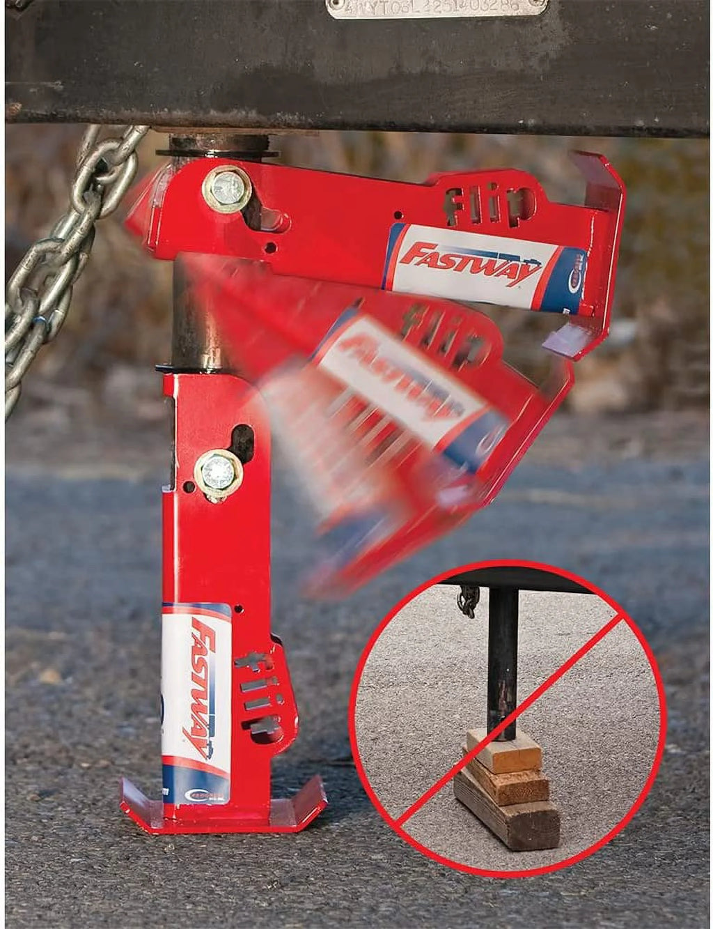 Zinc A-Frame Trailer Jack with 4" Flip Foot M324840