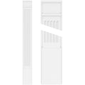Fluted PVC Pilaster with Decorative Capital & Base (Pair) Q64223