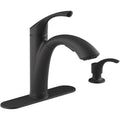 Matte Black Single-Handle Pull-Out Sprayer Kitchen Faucet F795