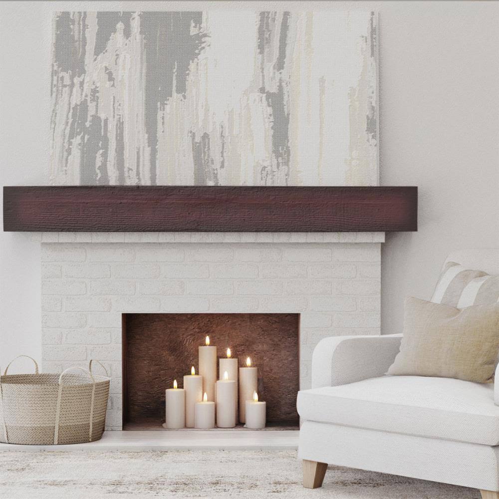 Rough Sawn Faux Wood Fireplace Mantel R732