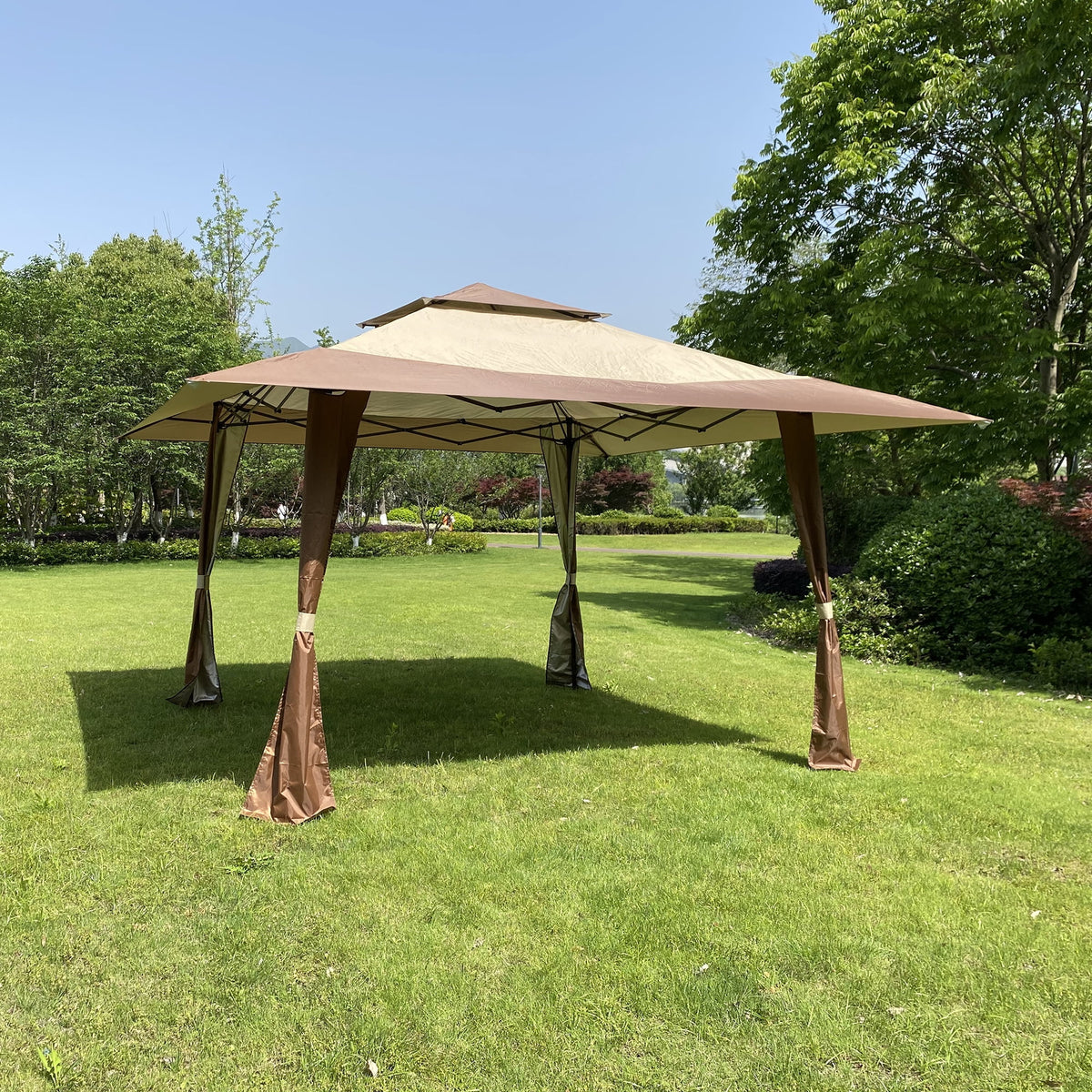 13x13 Ft Pop-up Gazebo Canopy Tent with Corner Curtain I1922