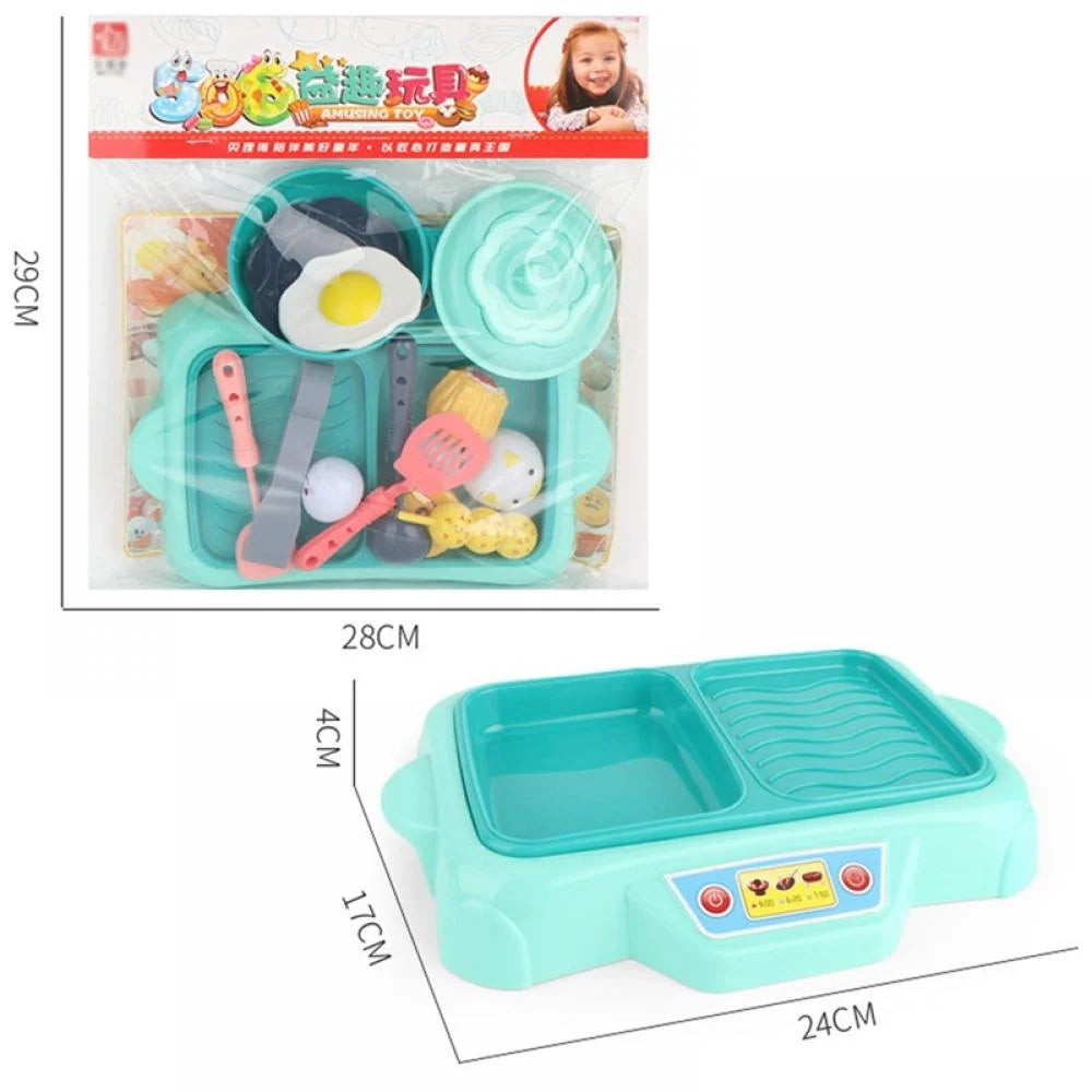 Pretend Play Kitchen Toy with Cookware Pot and Cooking Utensils T1610