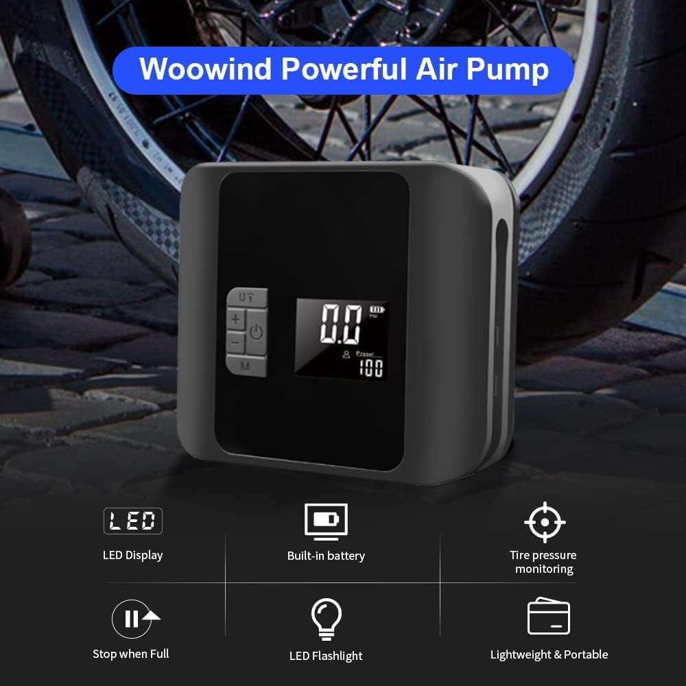 150PSI Cordless Tire Inflator Air Compressor with LED Light Pack of 2 S195