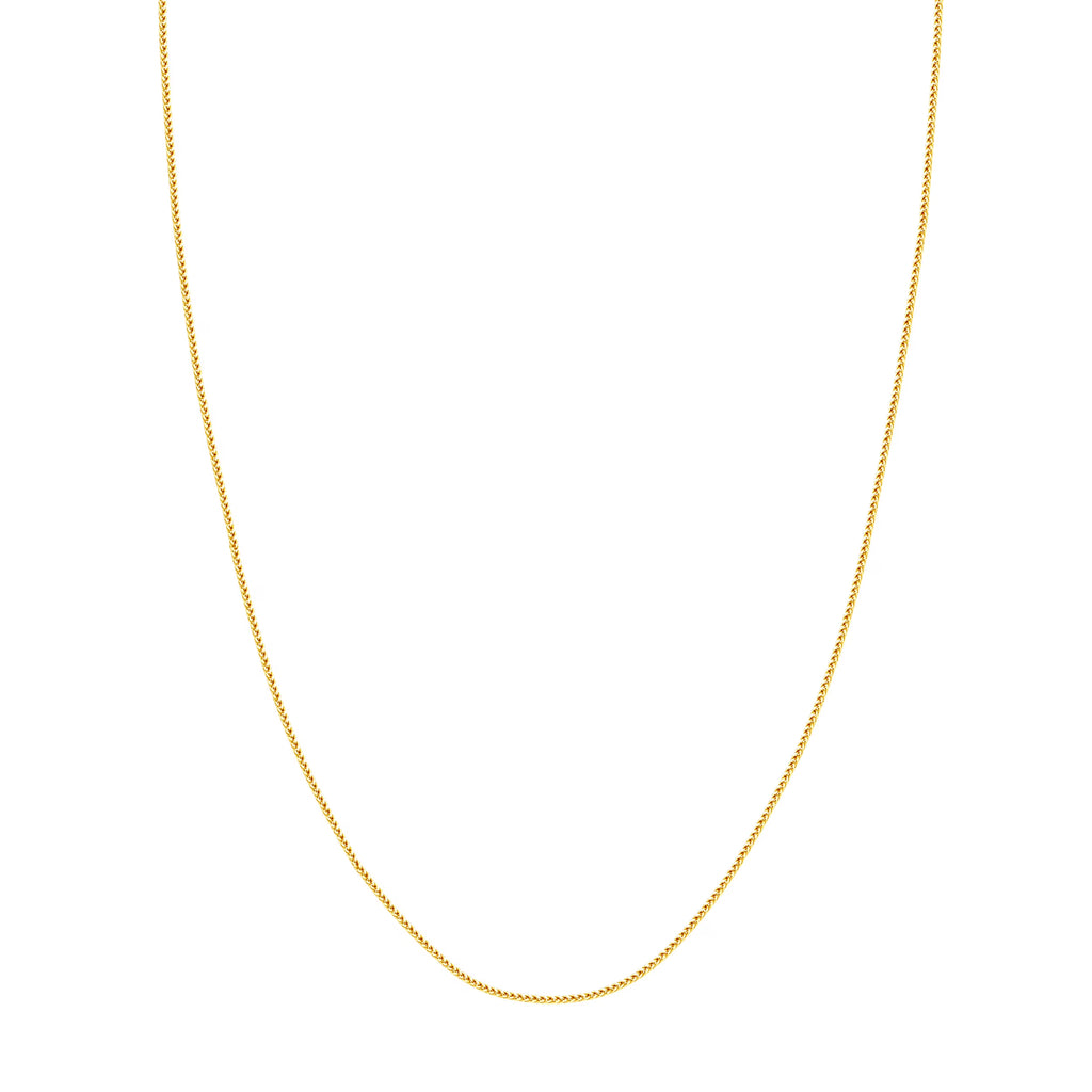 18" 1.25mm Hollow Square Wheat Chain Necklace B97213