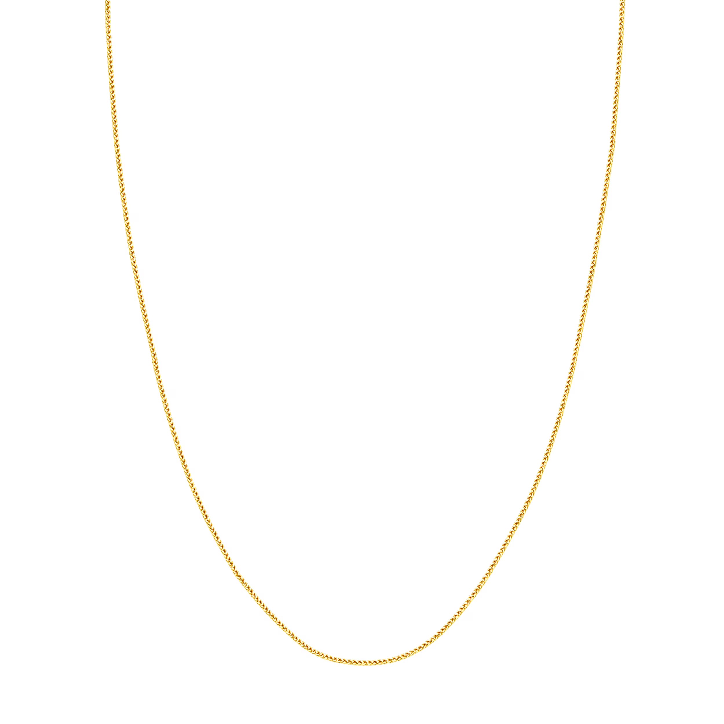 18" 1.25mm Hollow Square Wheat Chain Necklace B97213