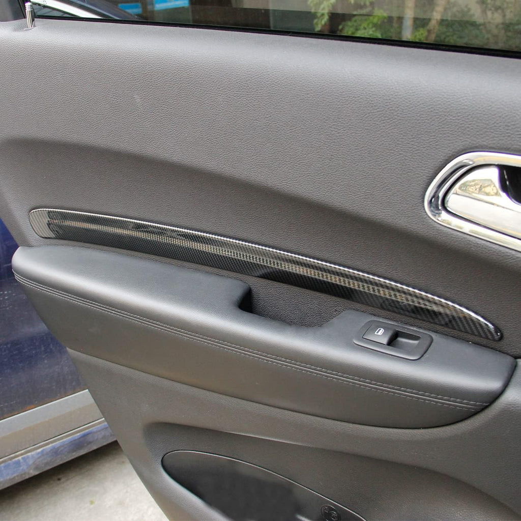 Carbon Fiber 4 Doors Panel Decor Trim Cover Y6519