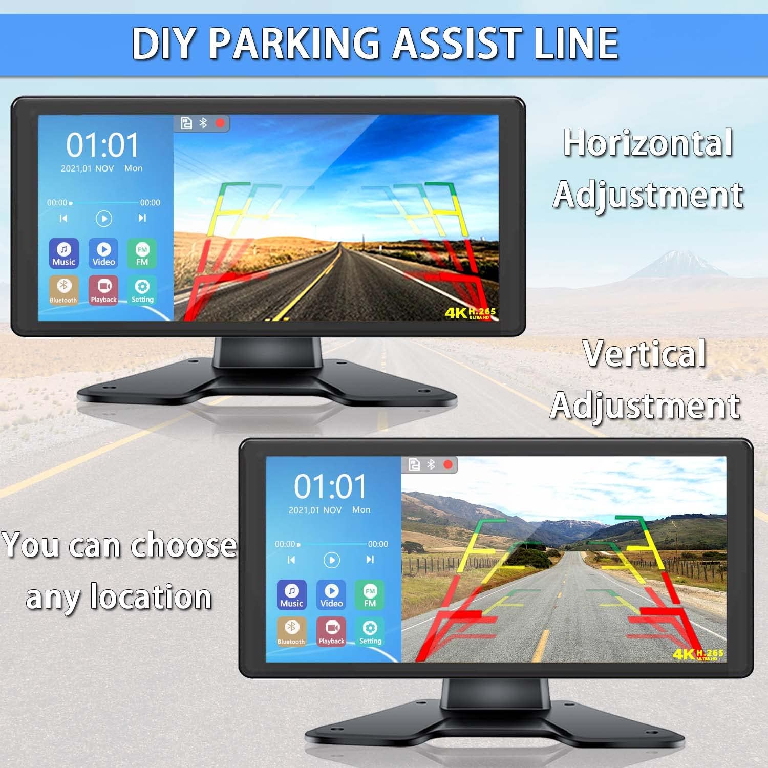 4K Backup Camera System with 10.36’’ Monitor and 4 AHD Camera N903