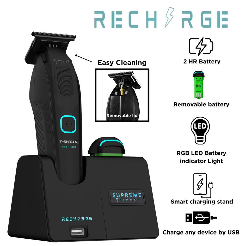 Black Recharge Professional Trimmer X1725