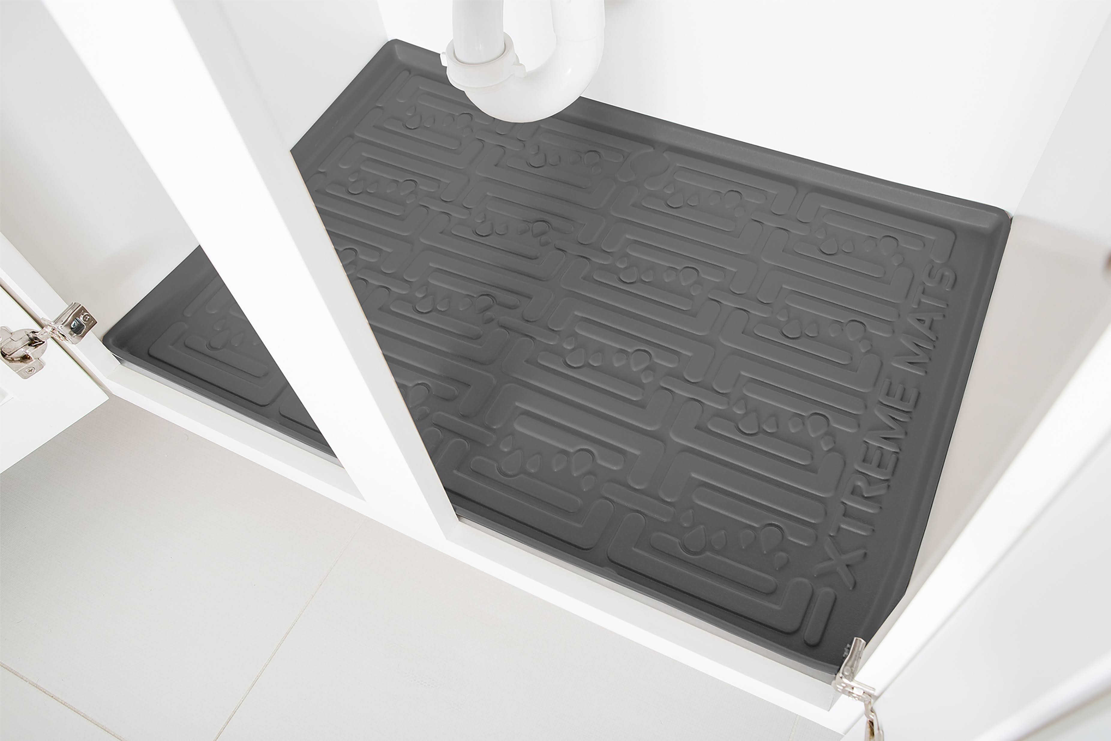 Grey Under Sink Kitchen Cabinet Mat, 22 x 22 inch J2598