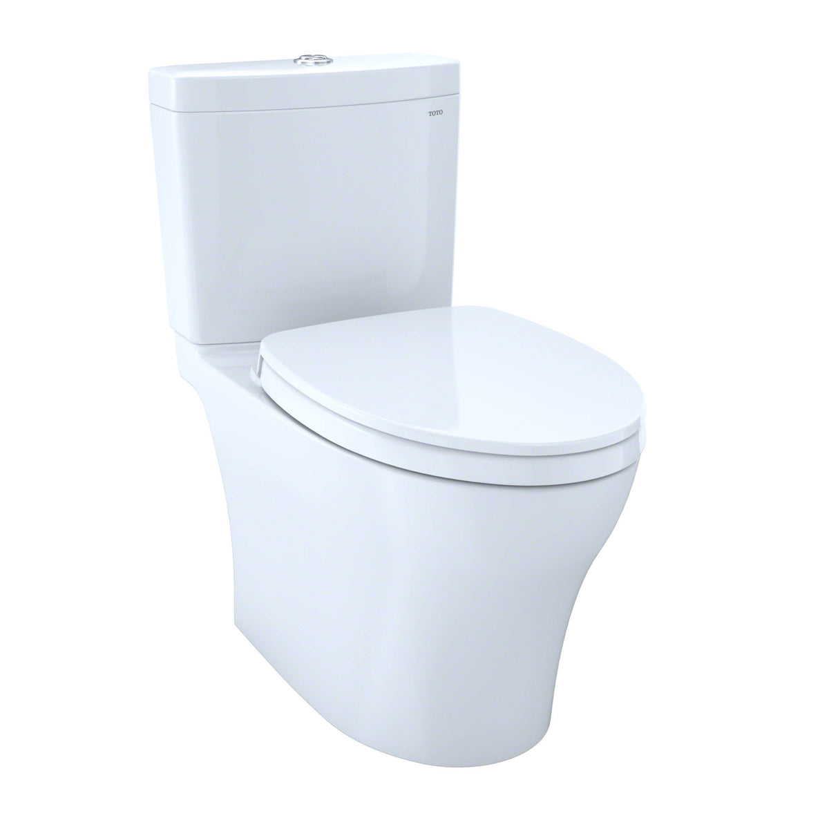 Cotton White Two-Piece Elongated Dual Flush Toilet B430090