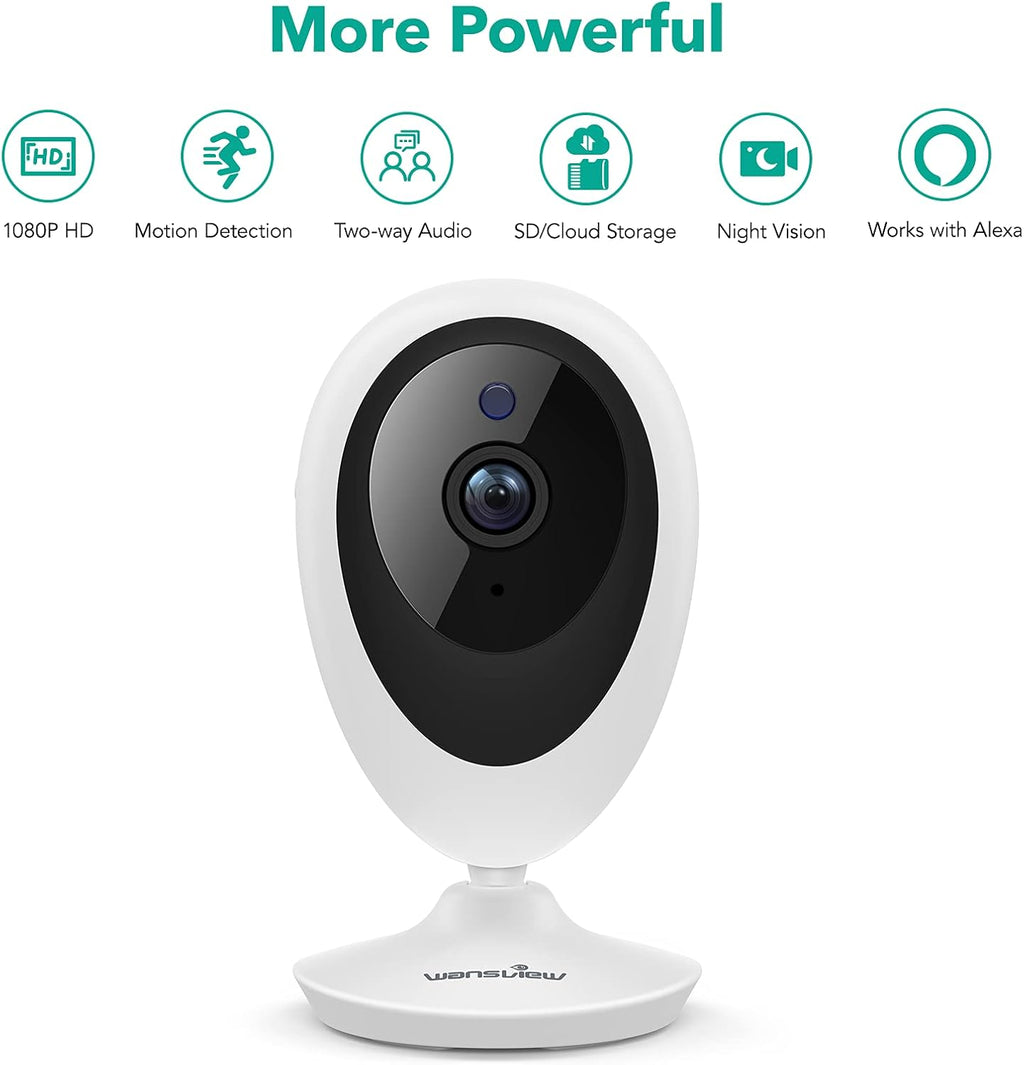 4 Pack 1080P WiFi Indoor Security Camera with Motion Detection Two-Way Audio Night Vision H28187
