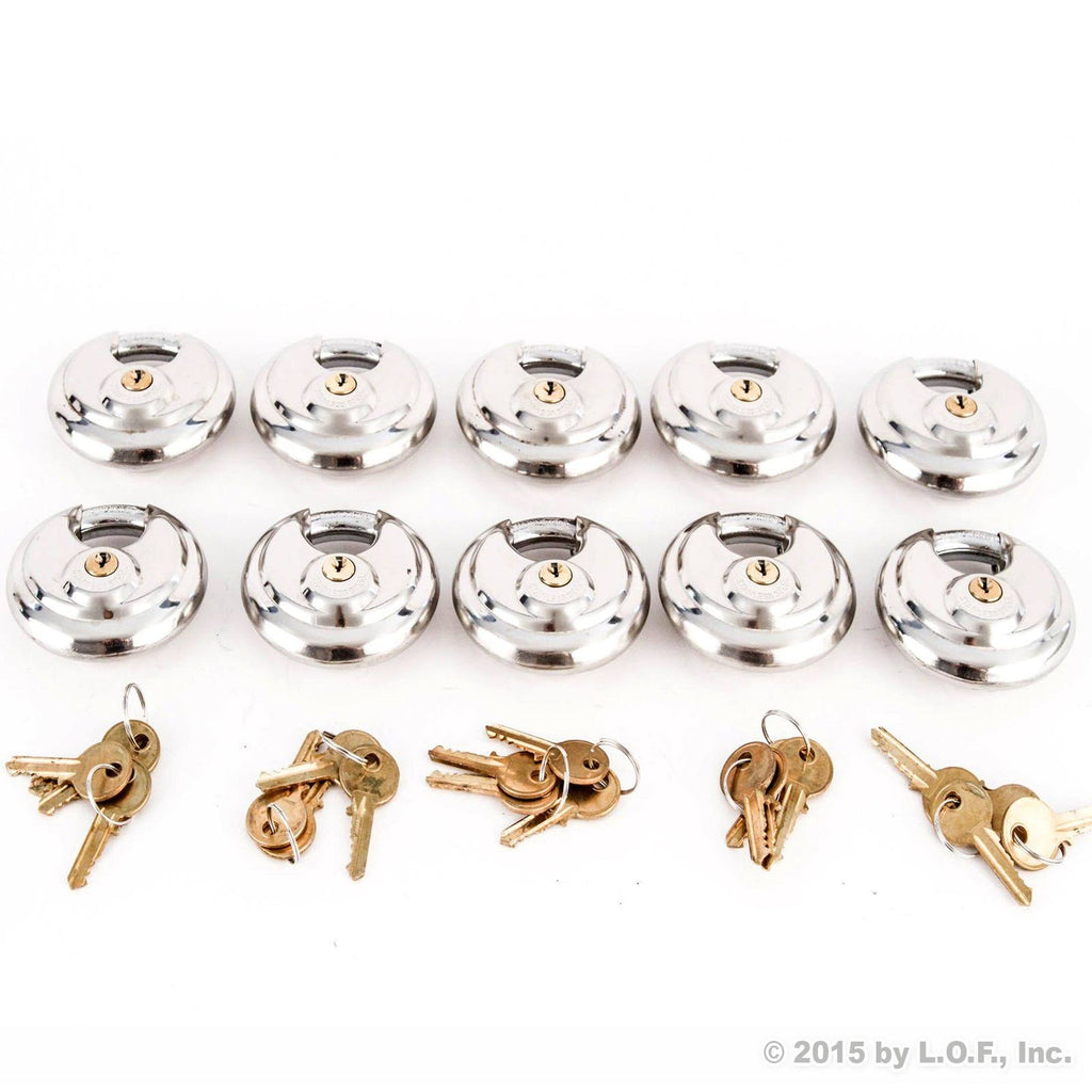 10 Armor Disc Padlock Trailer Locks Stainless Keyed Same T267