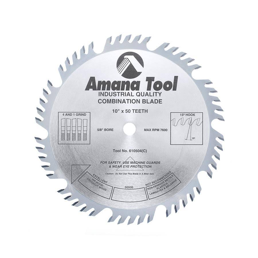 Carbide Tipped Combination Ripping & Crosscut Saw Blade 10x22 Dia x 50T H7448