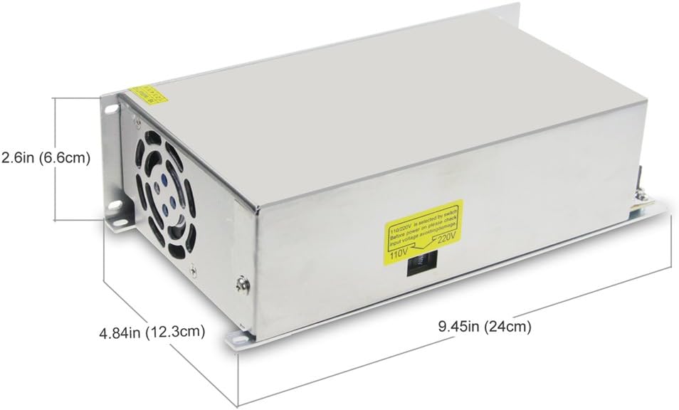 12V 40A 480W Switch Mode Power Supply LED Driver AC 110V / 220V to DC 12 Volt Converter Pack of 2 S8730