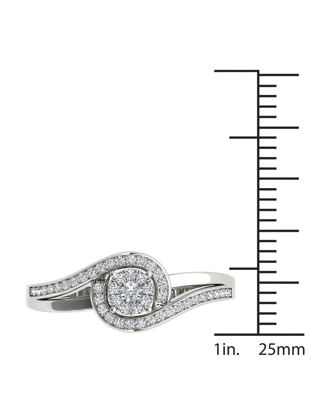 1/5ct Tw Diamond Cluster Engagement Ring G180036