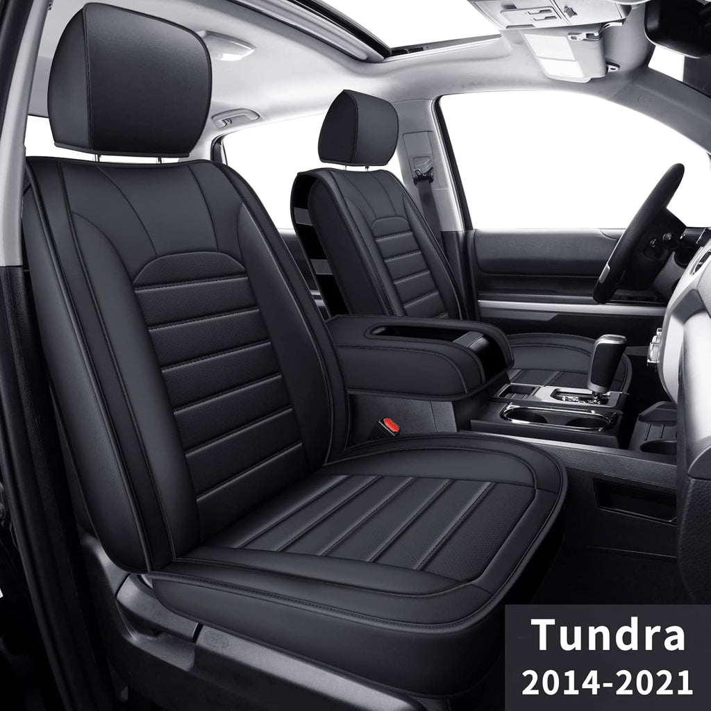 Black Rear Waterproof Faux Leather Seat Covers L162