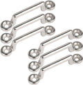Pack of 6 Stainless Steel Bimini Top Strap, Pad Eye, Footman's Loop Y33405