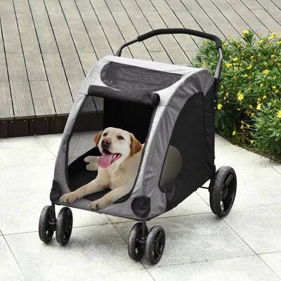Gray Folding Stroller with Detachable Carrier Z83979
