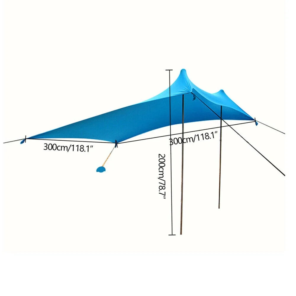 10 x 10 ft Pop Up Beach Canopy Tent with Stability Poles K31103