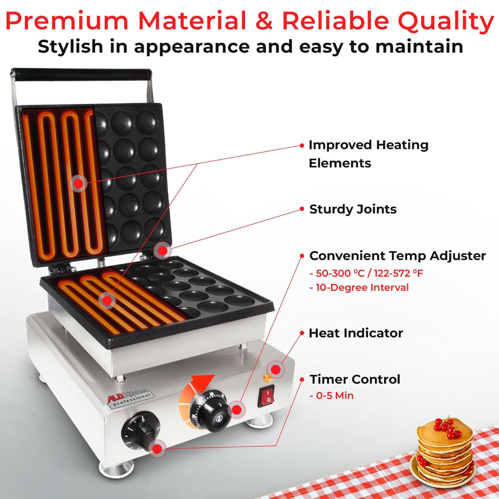 25PCS Electric Mini Pancake Maker Machine With Batter Dispenser Y89352