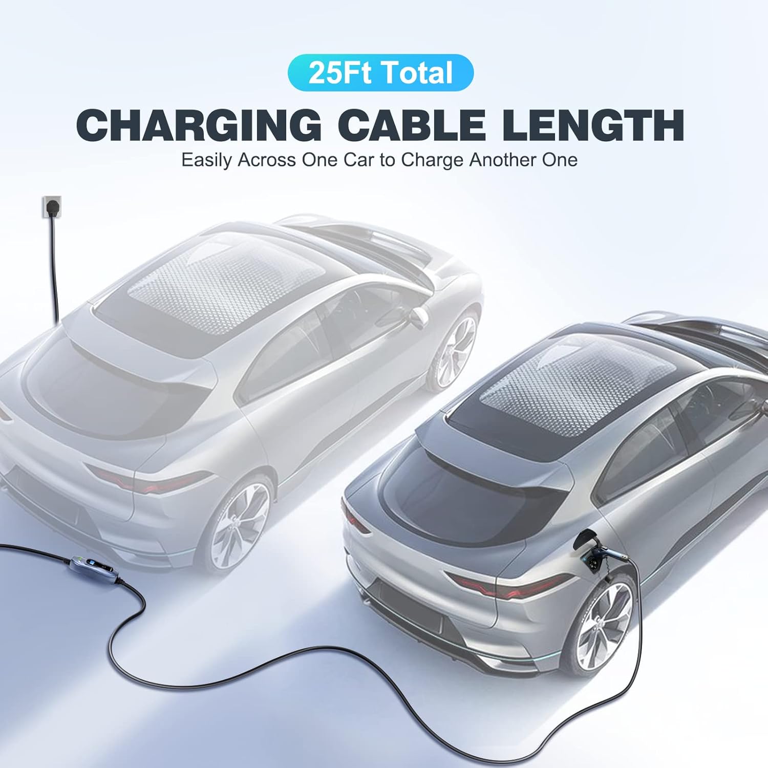 Portable EV Charger 40 Amp 240 Volt 25ft Cable with NEMA 14-50P S816