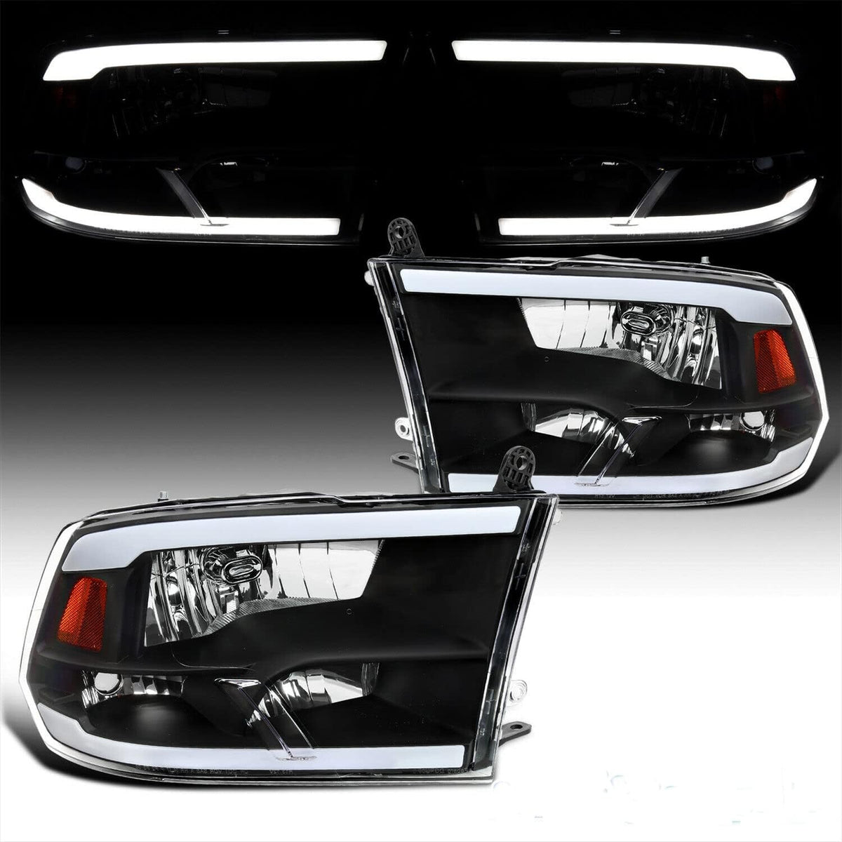 Chrome Housing Headlight Assembly for Dodge Ram Pickup V7882