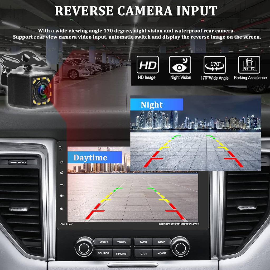 9 Inch Single Din Car Stereo with Carplay Touch Screen Bluetooth Car Radio W8120