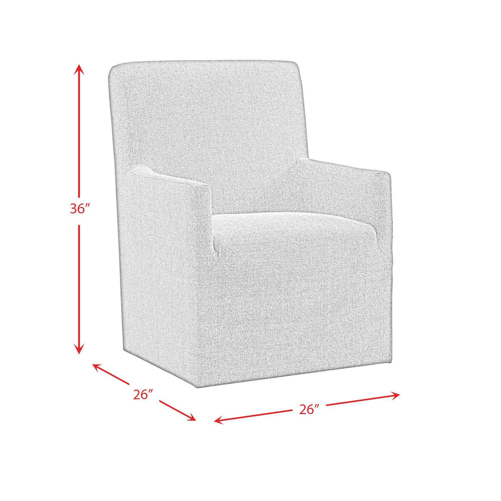 Grey Upholstered Arm Chair Set Q990852