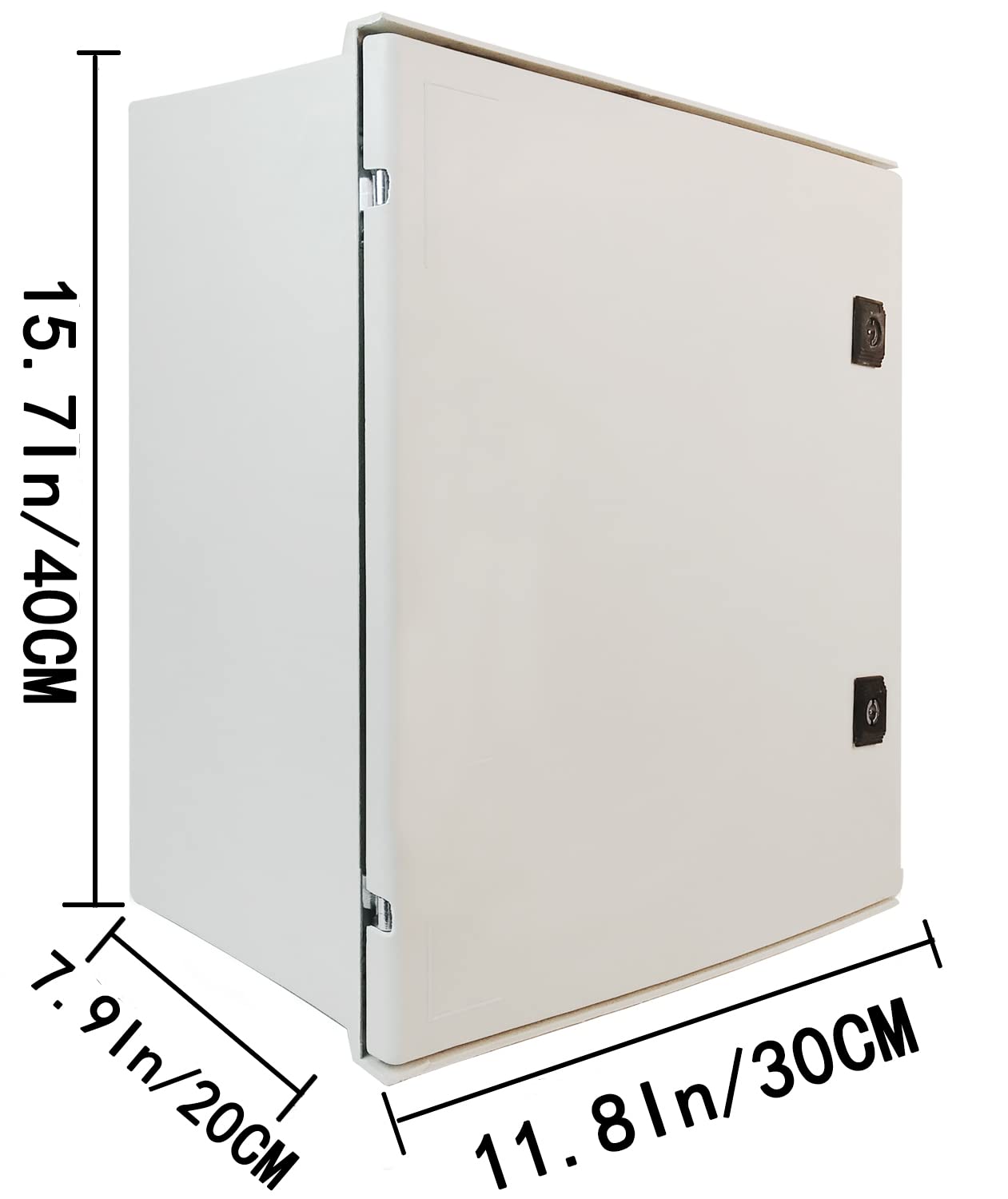 Fiberglass Wall-Mounted Electrical Enclosure with Hinges & Quarter-Turn Latches K287540