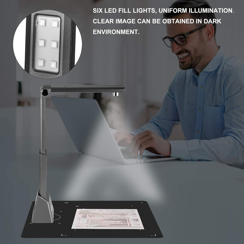 Document Scanner Camera with OCR Function, 10 Mega-Pixel Lens with LED Lights N20013