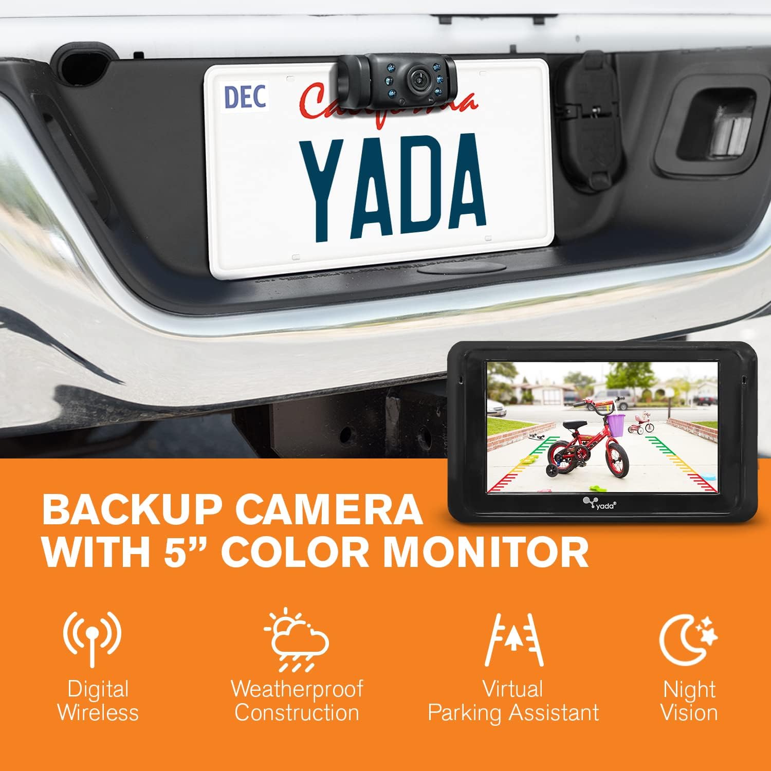 5 Dash Camera Backup System with Rear View Monitor N664