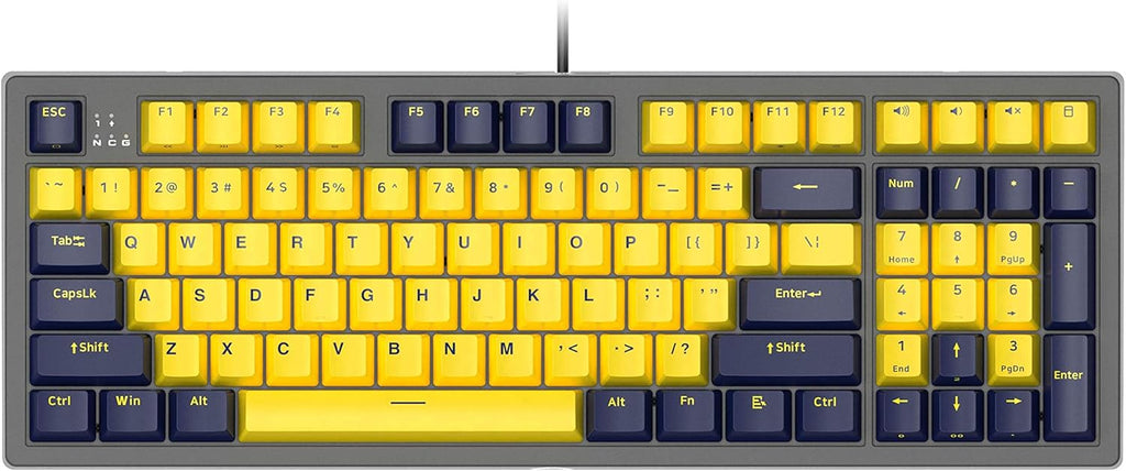 Lilac Mechanical Gaming Keyboard, Cherry Brown Switch, 96 Keys, PBT Keycaps, White Backlit D811