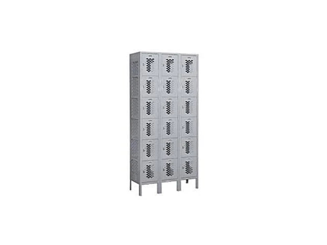 Vented Metal Locker - Six Tier - Gray T951264