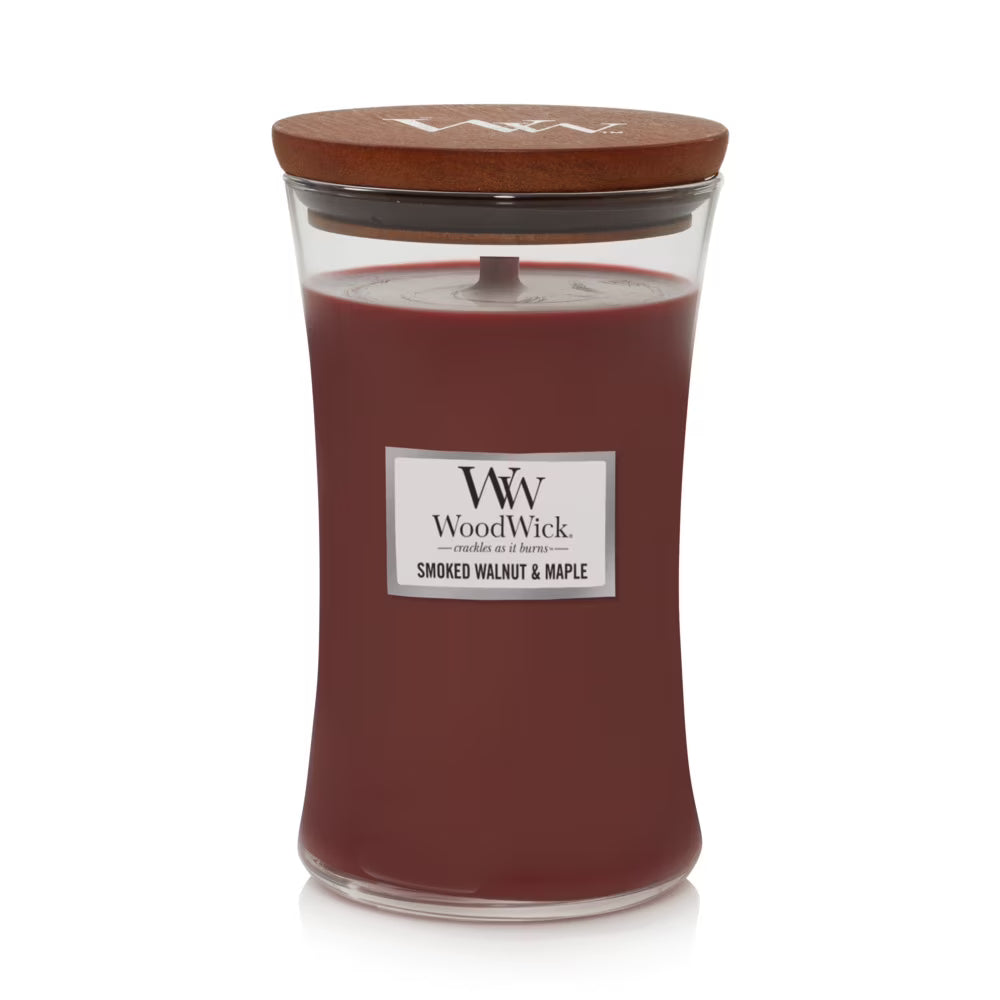 Smoked Walnut & Maple Large Hourglass Candle A697092