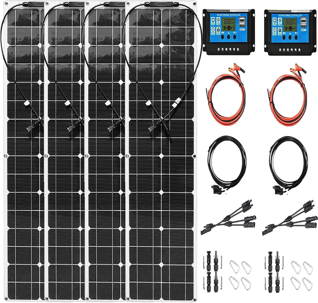 800W Flexible Monocrystalline Solar Panel Kit with 40A Controller C74007
