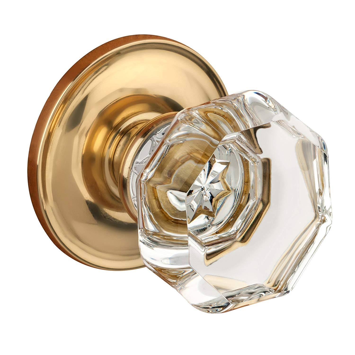 Polished Brass Crystal Style Door Knob O949