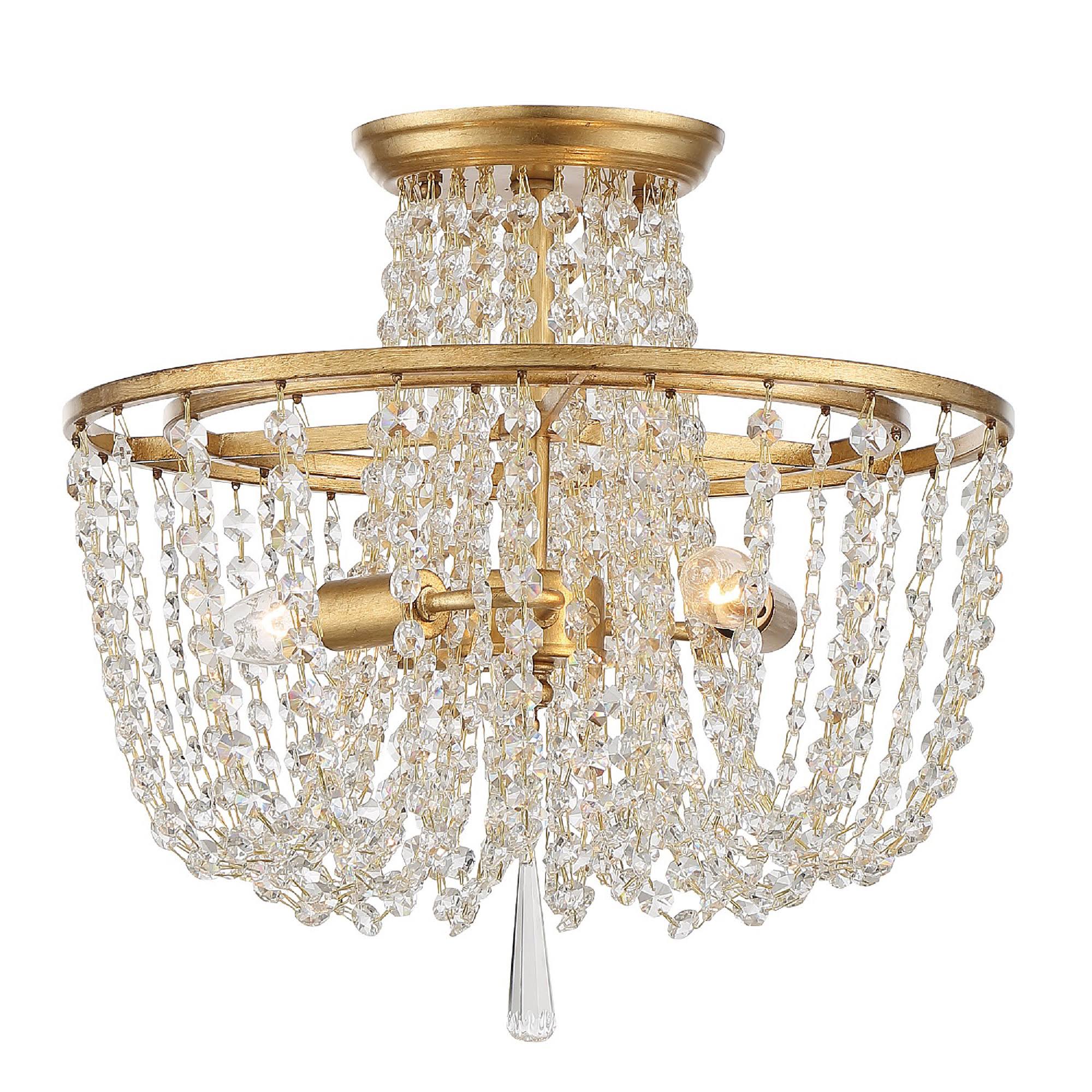 Antique Gold 3 Light Ceiling Mount A333099