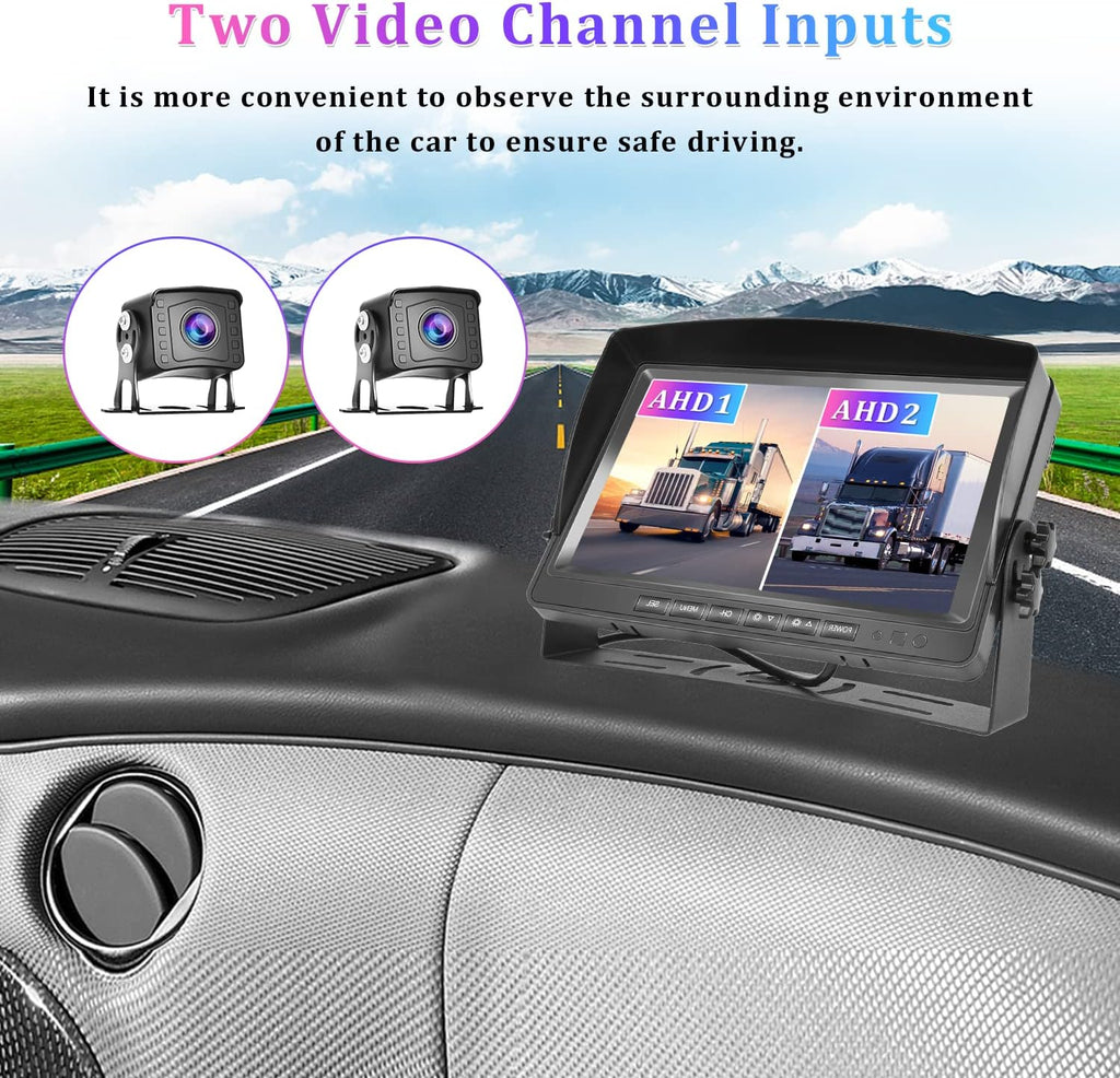 9 inch AHD 1080P Wired Backup Camera with Monitor Kit X76235