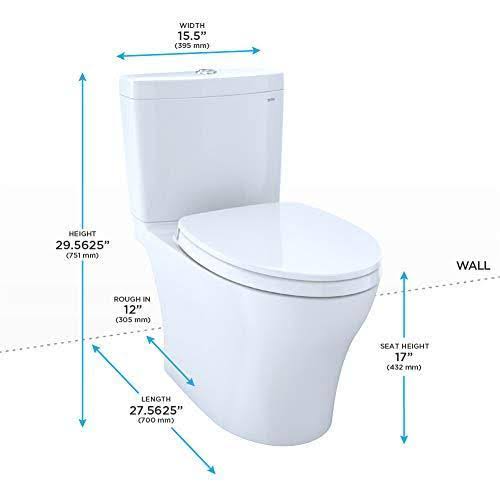 Cotton White Two-Piece Elongated Dual Flush Toilet B430090