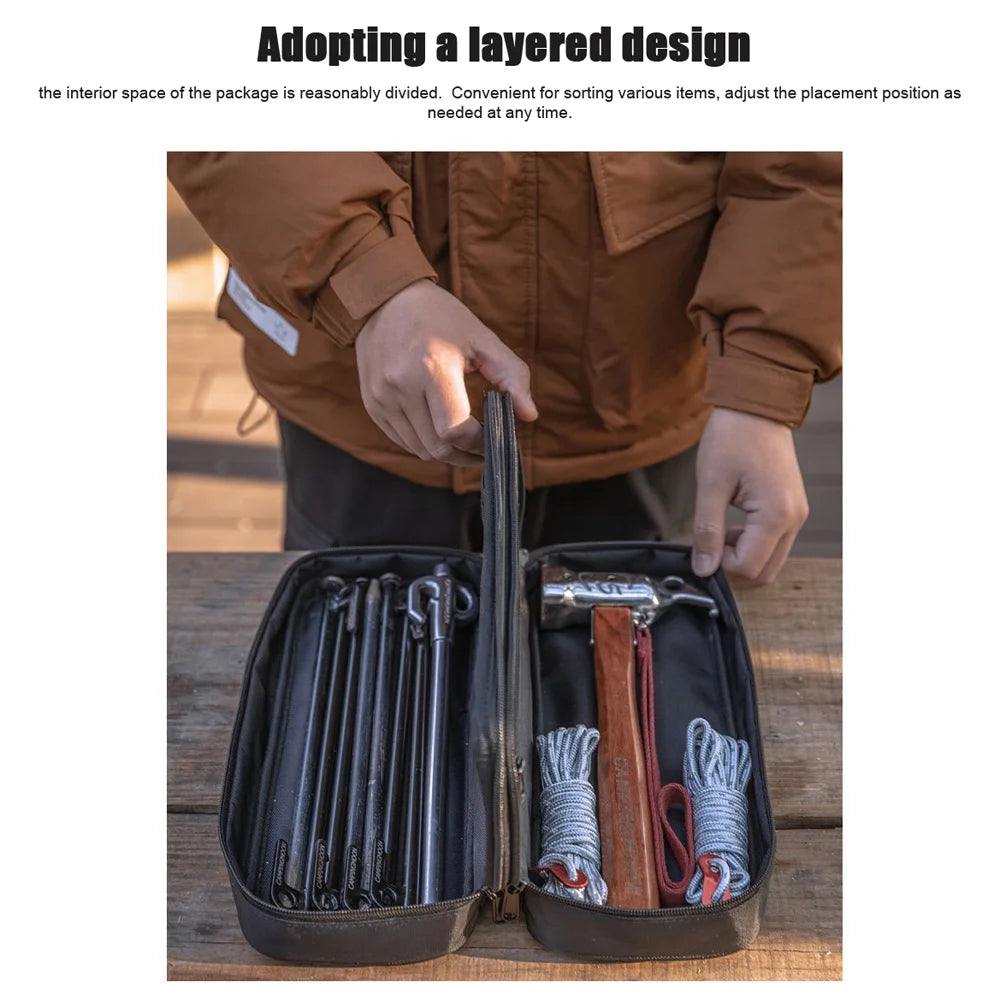 Long Ground Nail Storage Bag Portable Organizer K242